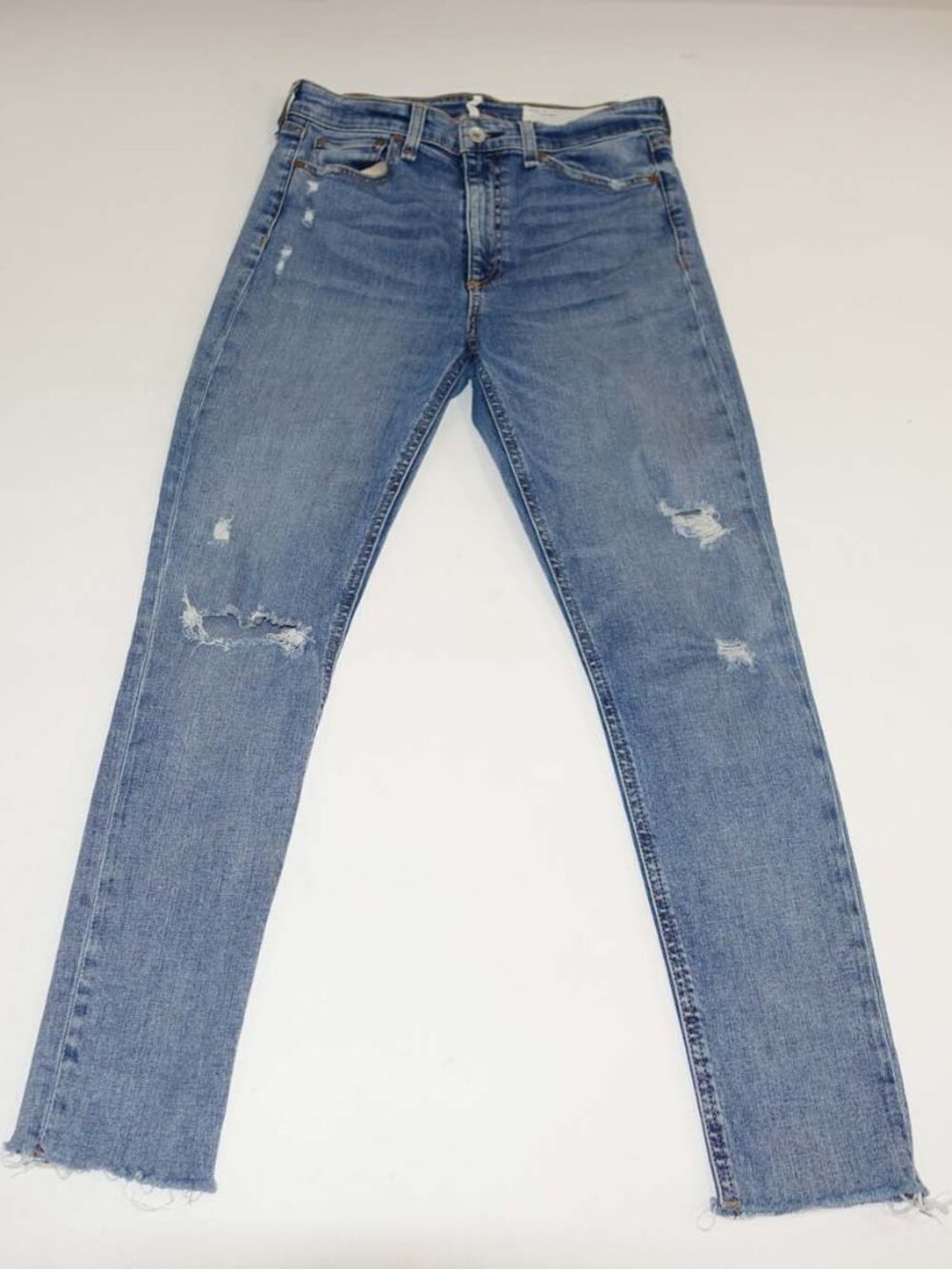 Rag & Bone Women's Nina High Rise Ankle Skinny Jeans Size 28 Blue 27.5" Inseam